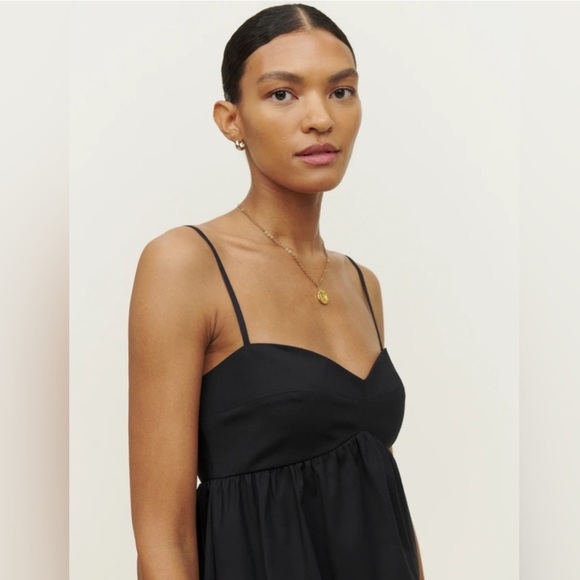 NWT Reformation Black Cox Mini Dress - Picture 4 of 9